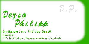 dezso philipp business card